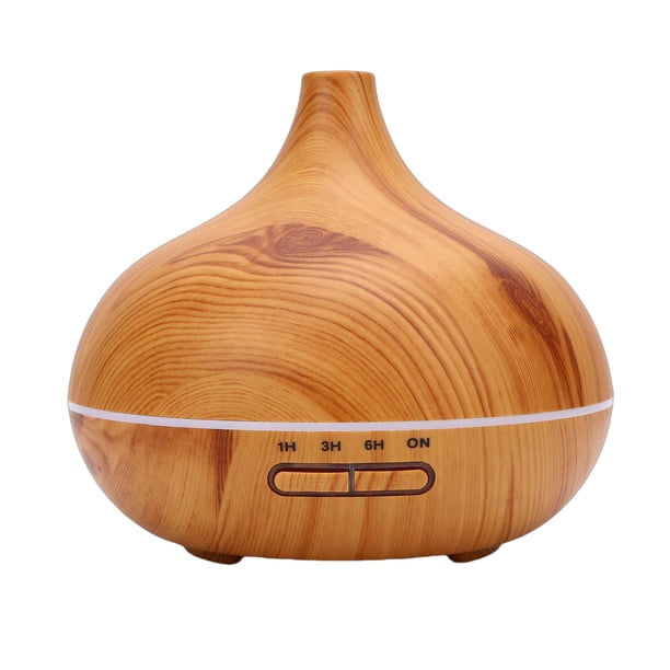 Humidificador Difusor De Aromaterapia De Aceite De 550ml Humidificador Silencioso De Grano De Madera Con Enchufe USB Y Control Remoto