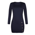 thumbnail image 2 of LYXSSBYX Womens Long Sleeve Dress Hot Sale Clearance Women's Long Sleeves Causal Loose Round-Neck Tuinc Leopard Tops Sweater Dress, 2 of 7