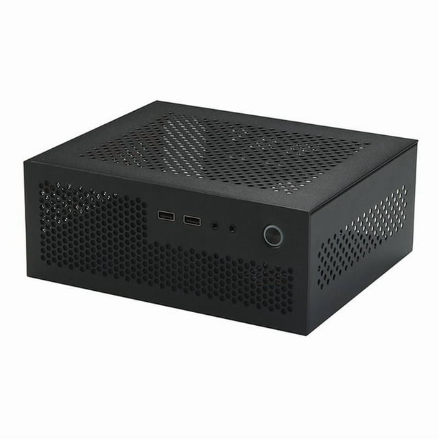 A09 HTPC Computer Case Mini ITX Gaming PC Chasis Desktop Chasis USB2.0 Computer Case Home Computer Case Black