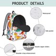thumbnail image 4 of Cute Dinosaur Pattern Backpack for School,Cute School Bag,Schoolbag with Adjustable Shoulder Straps & Padded Back,15.7"x11.8"x5.5", 4 of 5