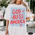 thumbnail image 2 of God Bless America Retro Patriotic T-Shirt, Vintage 4th of July American Pride Graphic Tee, Unisex Comfort Colors Style, 2 of 6