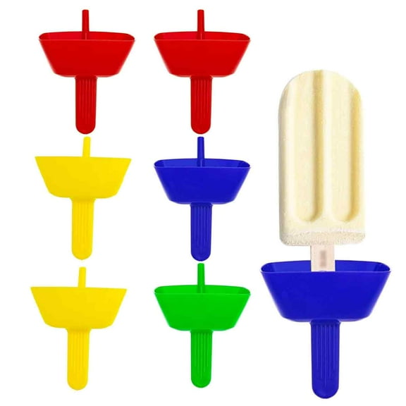 Ice Pop Drip-Free Companion, Silicone Popsicle Holder, Anti-Slip Hand, Extended Handle Design, Popsicle Drip Catcher For Toddlers, Easy To Clean, 6-Pack
