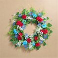 thumbnail image 5 of ZLBDYG Patriotic Holiday Wreath for Front Door - 15.7Inch Red White Blue Artificial Floral Decor | Rustic Memorial Day, 4th of July, Veterans Day Centerpiece | Indoor/Outdoor Porch & Wall Hanging, 5 of 7