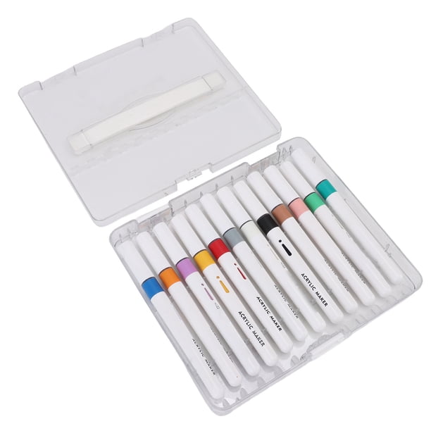 Bolígrafo De Dibujo De 12 Colores, Uso Versátil, Bolígrafos De Pintura Acrílica De Colores Llamativos Para Madera, Vidrio, Tela Plástica Para Tarjetas De Felicitación