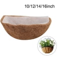 thumbnail image 3 of BCLONG Hang Basket 10"/12"/14"/16" Half Moon Coconut Fiber Plant Basket Liner Non-woven, 3 of 4