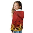 thumbnail image 5 of Xoenoiee Fire Bat Spider Web Print Hoodies for Girls Boys Kids Halloween Sweatshirt Zip Up Long Sleeve Jacket Loose Hooded Sweater Lightweight Tunic Activewear Outerwear, 14-16 Years, 5 of 7