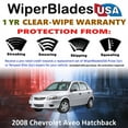 thumbnail image 2 of 2008 Chevrolet Aveo Beam Wiper Blades Wipers w/1yr Warranty (Set of 2) (WiperBladesUSA), 2 of 5