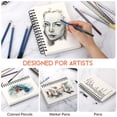 thumbnail image 5 of Agptek 4Packs 5.5*8.8 Inches Sketchbook 400 Sheets for Pen Pencil Pastel, 5 of 6