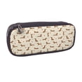 thumbnail image 2 of Lsque Heart Dachshund Printed Big Capacity PU Leather Pencil Case Large Pencil Pouch Stationery Pen Bag Pencil Holder for Teen, 2 of 6