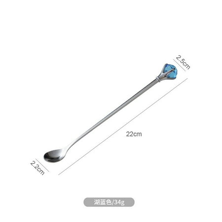 

Long Handle Spoon 304 Stainless Steel Long Handle Coffee Mixing Spoon Sand Ice Spoon Dessert Spoon Cocktail Mixing Stick Honey
