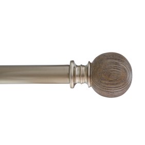 Henderson Wood Ball Drapery Rod Set 72 144 Walmart Com