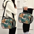 thumbnail image 5 of Insulated Lunch Bag 6L Leak-Proof Lunch Box with Shoulder Strap Multiple Pockets Lunch Tote Abstract Tropical Leaves Pattern, 5 of 9