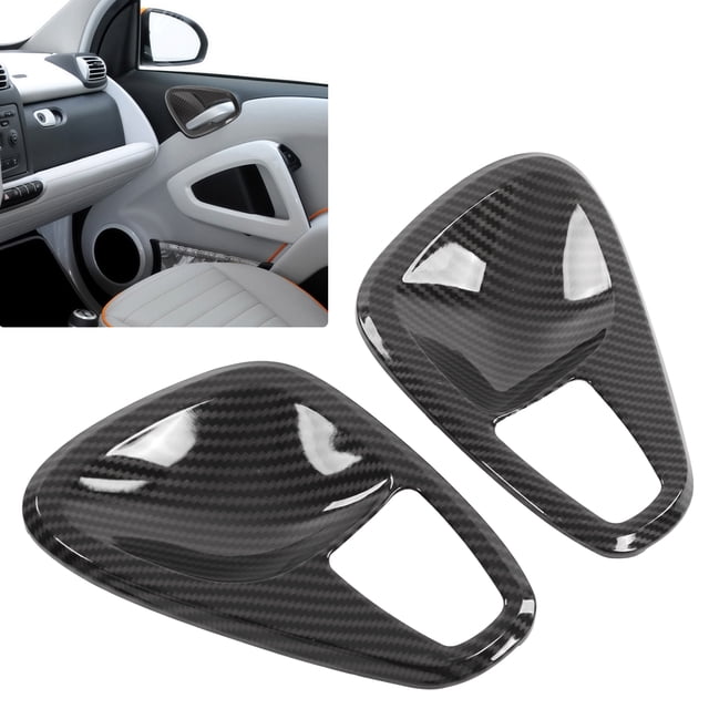 Reemplazo De Estilo De Fibra De Carbono Para Manija De Puerta Interior De Cuenco, Cubierta De Cuenco Para Smart Fortwo W451 Facelift 2011-2014