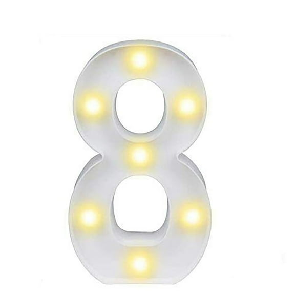 WMGHA Innovative LED Digital Number Display Board for Digits 0-9, Energy Efficient Sign for Home Decor, Commercial Events, Anniversary Countdown, and Photo Booth Props