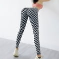 thumbnail image 2 of Sevpuikl Women Seamless Plaid Pattern Leggings Butt Lifting High Waist Yoga Running Jogging Workout Sport Pants, 2 of 5