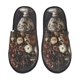 thumbnail image 1 of Fotbe Vintage Floral Vase A Pantuflas Peludas para Mujer con Estampado, Zapatillas de Peluche, Zapatos de Invierno para Casa, Uso Interior y Exterior-Medium, 1 of 8