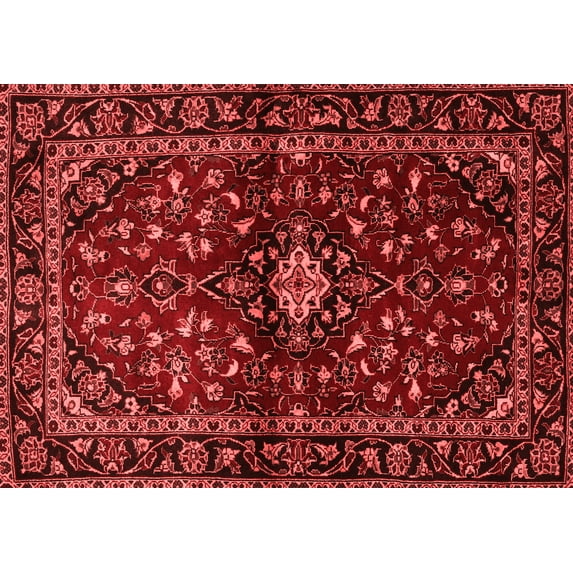 Ahgly Company Machine Washable Indoor Rectangle Persian Red Traditional Area Rugs, 2' x 4'