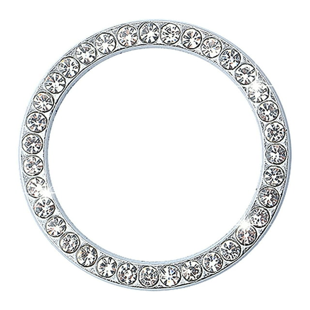 Bling Push To Start Button Cover Ring Interior Rhinestone Car Bling Ring Emblem Sticker Girly Bling Accesorios de coche para las mujeres Motor