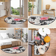 thumbnail image 7 of CURLYOOT Cute Floral Cow Half Round Door Mat, Indoor Outdoor Entrance Rug, Semi Circular Area Rug, Non Slip Washable Absorbent Doormat, Laundry Room Rug 40'' x 63'', 7 of 7