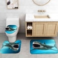 thumbnail image 5 of 4PCS Beach Ocean Shower Curtain Sets with Rugs, Waterproof Fabric Shower Curtain, Vintage Barn Door Sea Wave Summer Sunset Nature Scenery Landscape Coastal Hawaiian Seaside Bathroom Decor, 5 of 7
