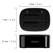 ORICO Dual Bay HDD Docking Station Offline Clone for 2.5 3.5\\ SSD HDD Case