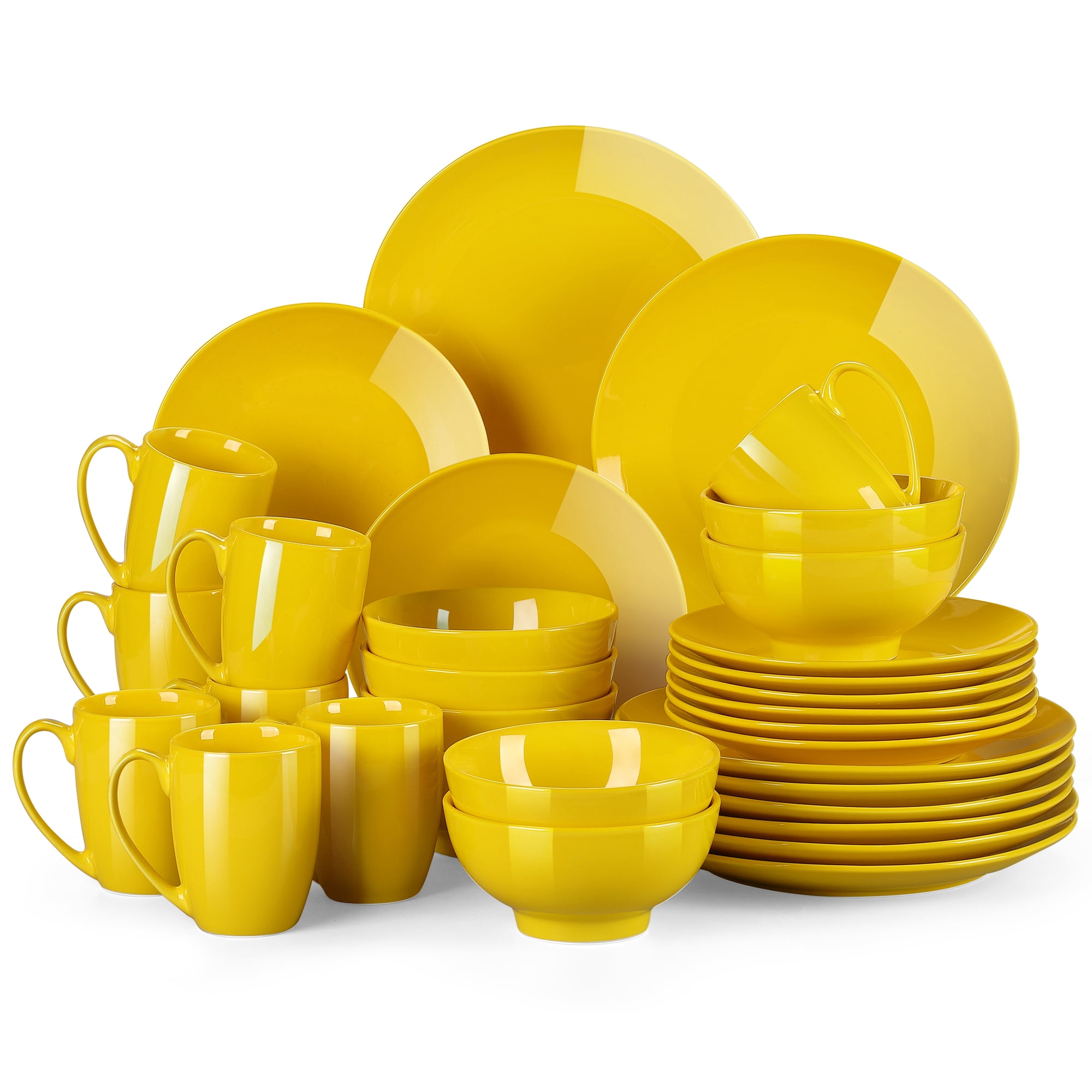 LOVECASA Series Sweet, Elegant Modern 32-Pc Porcelain Dinnerware