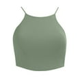 thumbnail image 5 of Riforla Hauts de Maillot de Bain pour Femmes Style Rétro Années 50 Nœud Dos Haut de Bikini avec Rembourrage Doux et Attaches Réglables Hauts de Bikini pour Femmes Vert Armée TG, 5 of 5