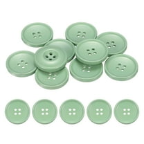 Uxcell 10pcs Sewing Button 28mm 4 Holes Resin Round Crafting Buttons, Fresh Green