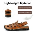 thumbnail image 3 of Mens Casual Sandals Outdoor Breathable Fisherman Closed Toe Anti Slip Beach Shoes Lightweight Comfortable Brown 7.5 US, 3 of 7