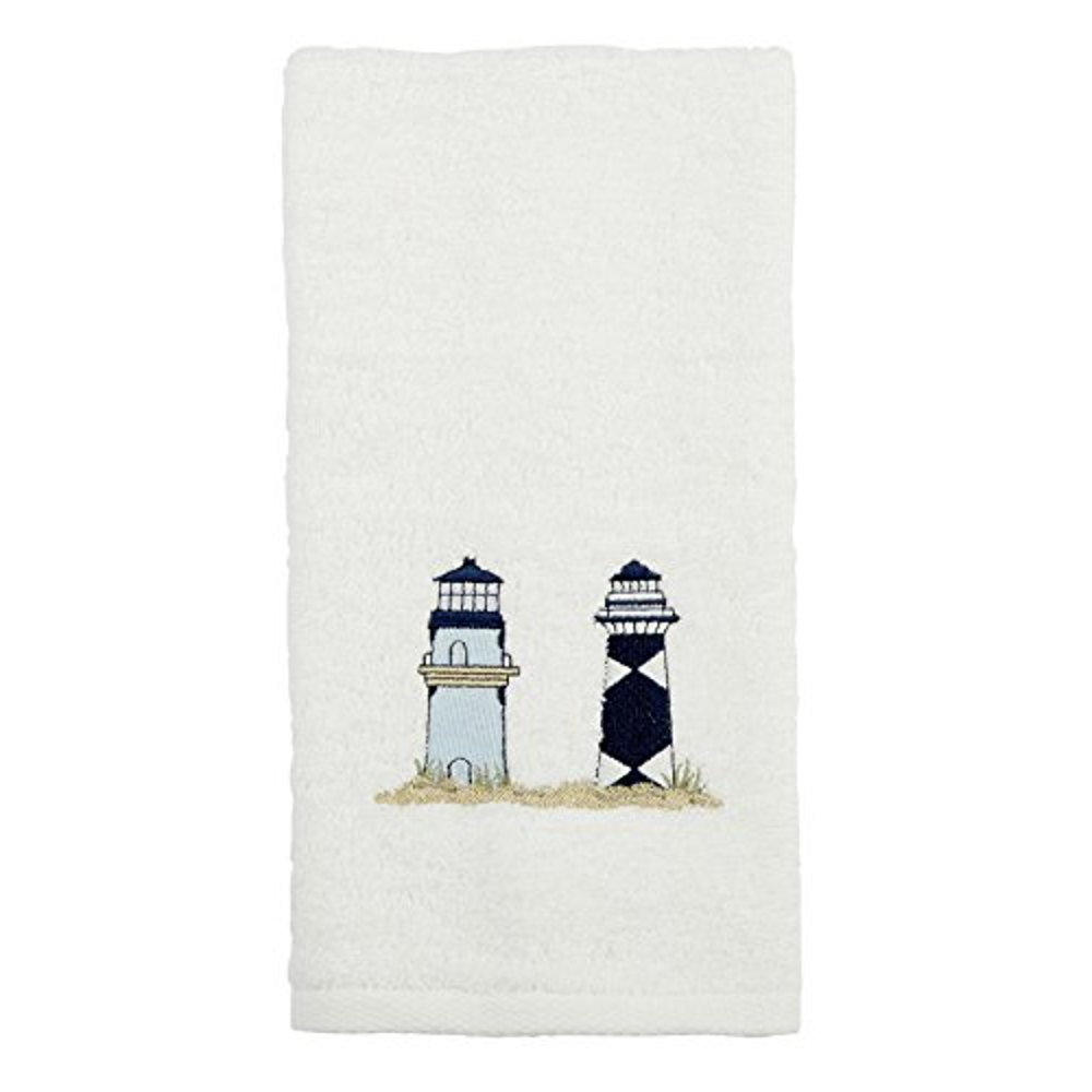 Traditions Coastal Embroidered Hand Towel (Lighthouse)