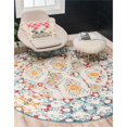 thumbnail image 2 of Unique Loom 3145839 3 Pi 3 Po x 3 Pi 3 Po Piazza Rosso Tapis Rond&44; Multi Couleur, 2 of 2