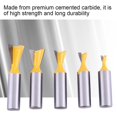 thumbnail image 4 of 5pcs Cemented Carbide 1/2inch Shank Dovetail Joint Router Bits Woodworking Milling Cutter Set, 4 of 8