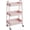 Pink, variant on Sybels 3-Tier Rolling Cart with Locking Wheels, Heavy Duty Metal Utility Organizer for Kitchen, Bathroom & Office, White