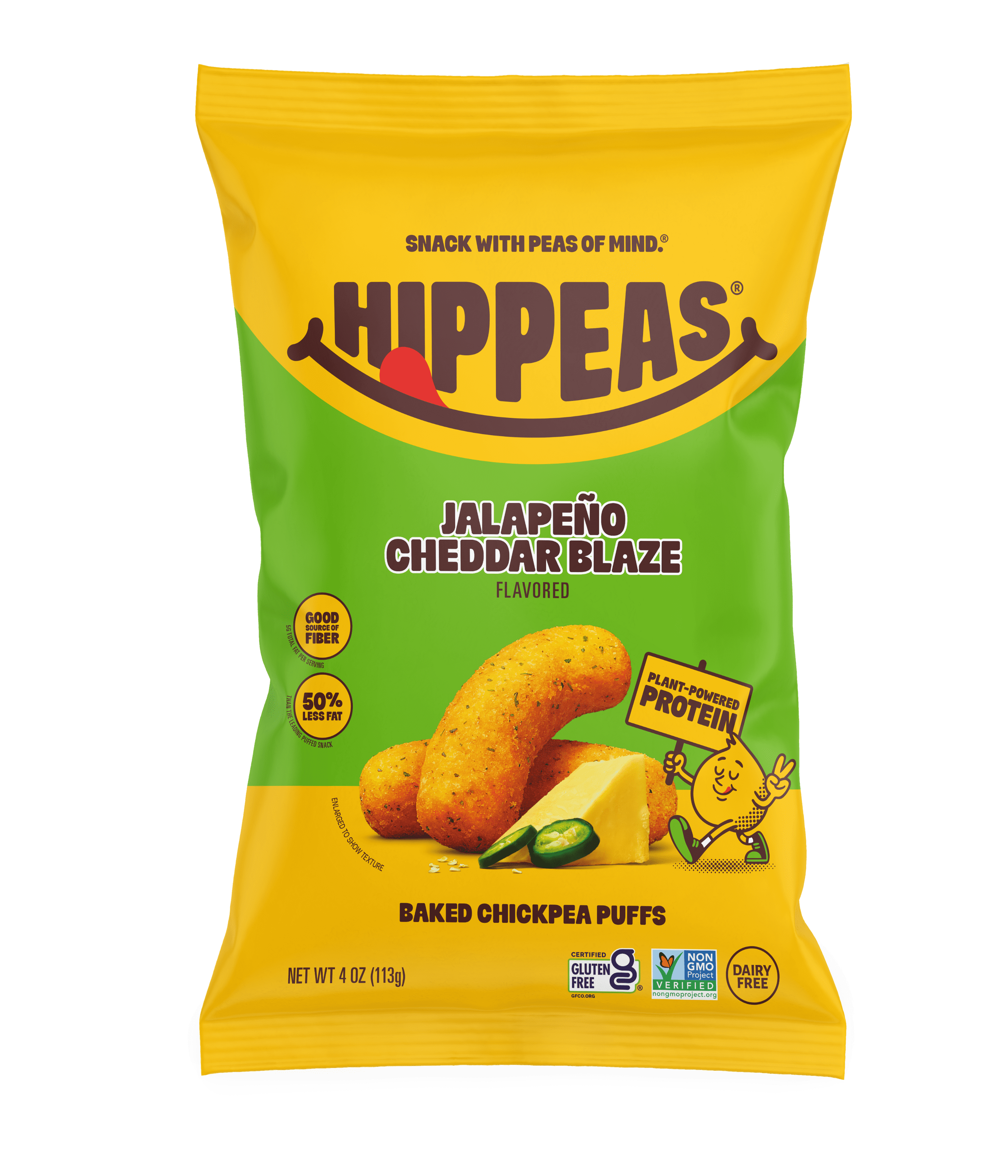 HIPPEAS Grillo's Puffs Chickpea Snacks, 1.37 oz, Gluten and Non
