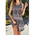 thumbnail image 2 of Vestido playero ligero informal estilo bohemio con estampado floral sin mangas para mujer, 2 of 6