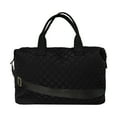 thumbnail image 2 of Alexis Bendel Black Nylon Checkered Pattern Travel Duffle Tote Bag for Women, 2 of 6