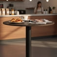 thumbnail image 4 of LeisureMod Round Dining Table with MDF Top and Powder-Coated Round Steel Base with Brushed Gold Accents Kitchen Table, Seats 2-3 Person for Modern Home and Kitchen Vail Collection, 4 of 13