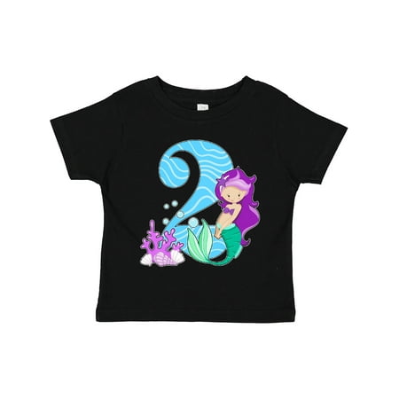 

Inktastic Second Birthday Mermaid Gift Toddler Toddler Girl T-Shirt