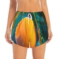 thumbnail image 2 of Picia Mango In The Rain Pattern Women's 2 in 1 Athletic Running Shorts High Waisted Workout Casual Gym Sweat Shorts with Comfy Liner Zipper Pockets-Medium, 2 of 9