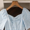 thumbnail image 5 of Tween Girls Dresses Striped Swing Long Sleeve Party Kids Age 7 12 Elastic Waist Playwear Photoshoot Picnic Dress, 5 of 9