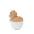 thumbnail image 5 of Décoration de Jardin Statue d'Animal Tasse à Thé Chaton Statue Tabby Orange, 5 of 5