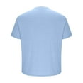 thumbnail image 5 of YLSDY Men's Solid T Shirts Short Sleeve Classic V Neck T-Shirt Casual Summer Basic Tee Shirt Trendy 2025 Tops Light Blue L, 5 of 6