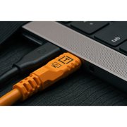 Tether Tools LeverLock Plate and TetherPro Optima 10G 31' USB-C Straight to USB-C Right Angle Cable, Black
