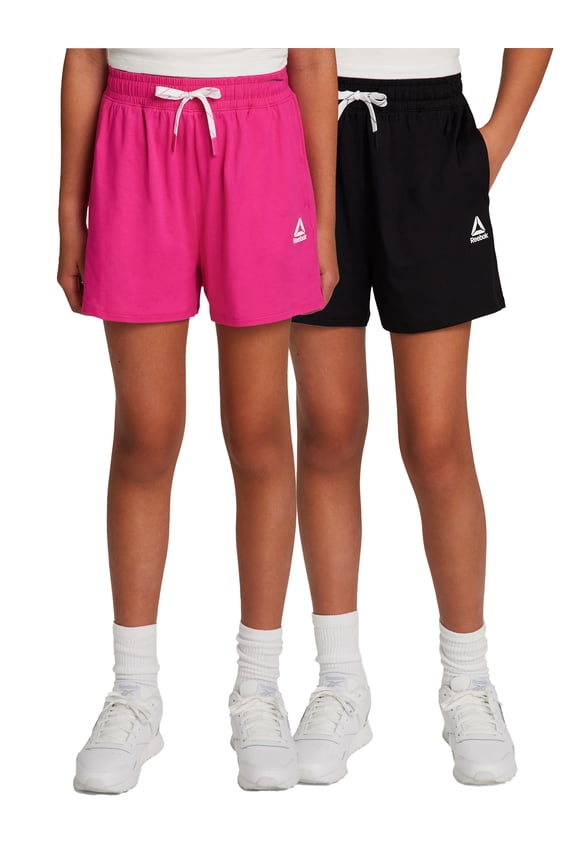 Girls Athletic Balance Gym Short, 2-Pack, Sizes 4-18