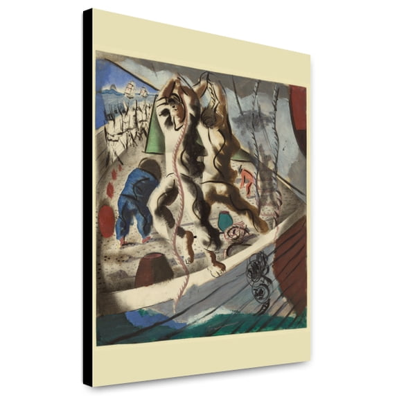 Canvas Print: Preparatory Drawing For Discovery Of The Land Mural, Hispanic