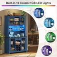 thumbnail image 5 of S-HOME 70.9" Kitchen Pantry Storage Cabinet With LED Outlets, Buffet Cabinet with Doors and Wine Rack for Dining Room, 5 of 9