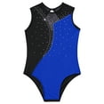 thumbnail image 3 of YEAHDOR Girls Ballet Dance Leotard Ballerina Dancewear Sleeveless Rhinestone Figure Skating Gymnastics Bodysuit Royal Blue 6, 3 of 5