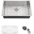 thumbnail image 4 of Stainless Steel Kitchen Sink Undermount   Inch Single Bowl Kitchen Sink Gauge Stainless Steel Single Basin Sink, 4 of 5