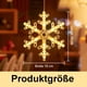 thumbnail image 3 of Juego de 2 luces colgantes para decoración de ventanas con ventosa, LED, blanco cálido, funciona con pilas, luces navideñas, copo de nieve, 3 of 5