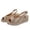 Rose Gold, variant on Wedge Sandals for Women Summer Casual Espadrille Low Heel Peep Toe Hollow Out Slingback Buckle Strap Jute Sole Comfort Walking Dressy Sandal